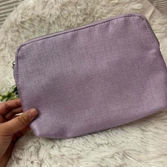 Lancome 2 piece lot Makeup Cosmetic zip organizer‎ Pouch Bags lavender pink NEW - Picture 4 of 9